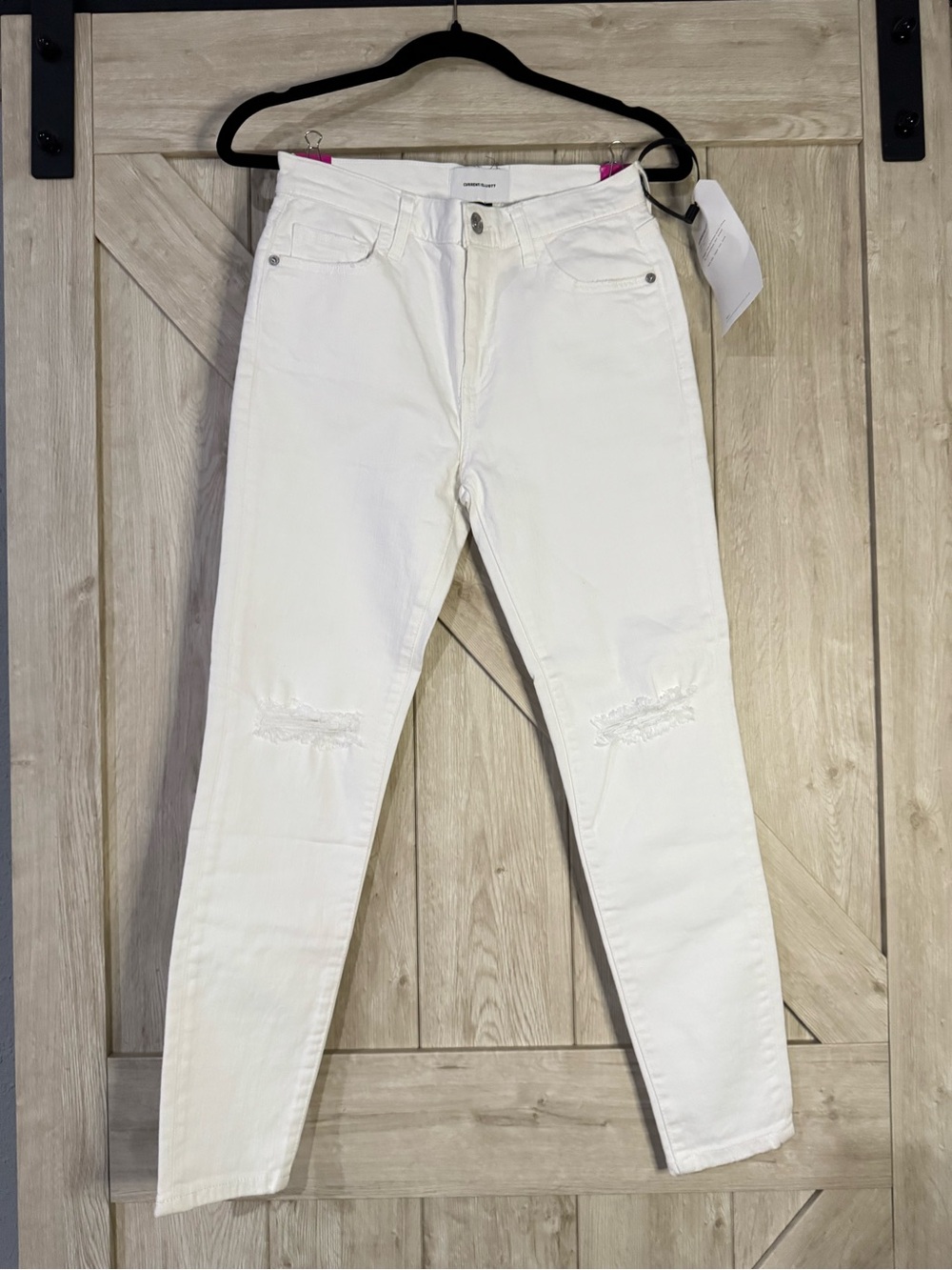 Current/Elliott High Waist Distressed Jeans